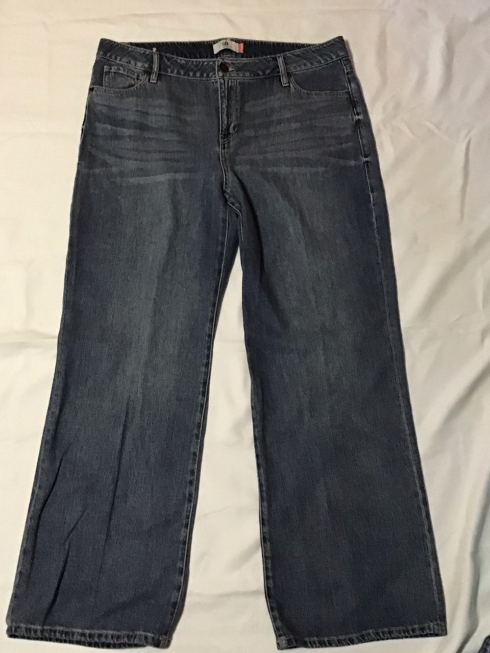 CAbi Wide Leg Jeans in Dark Blue Denim